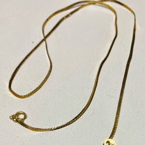 14k Gold Plumb Serpentine 18” Chain marked Sweet